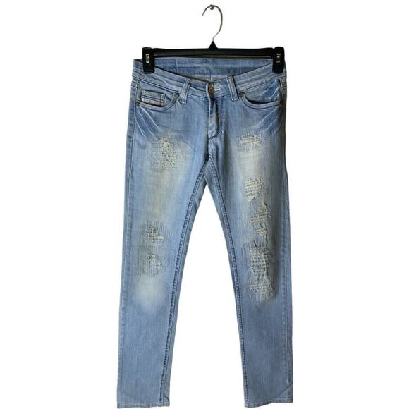 Diesel Industry Vintage Jeans Women's Size 29 Distressed Blue Light Wash Denim - Picture 1 of 12